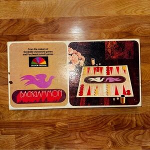 Vintage 70’s Backgammon Set Selchow Righter Complete 1975 Printed in the USA